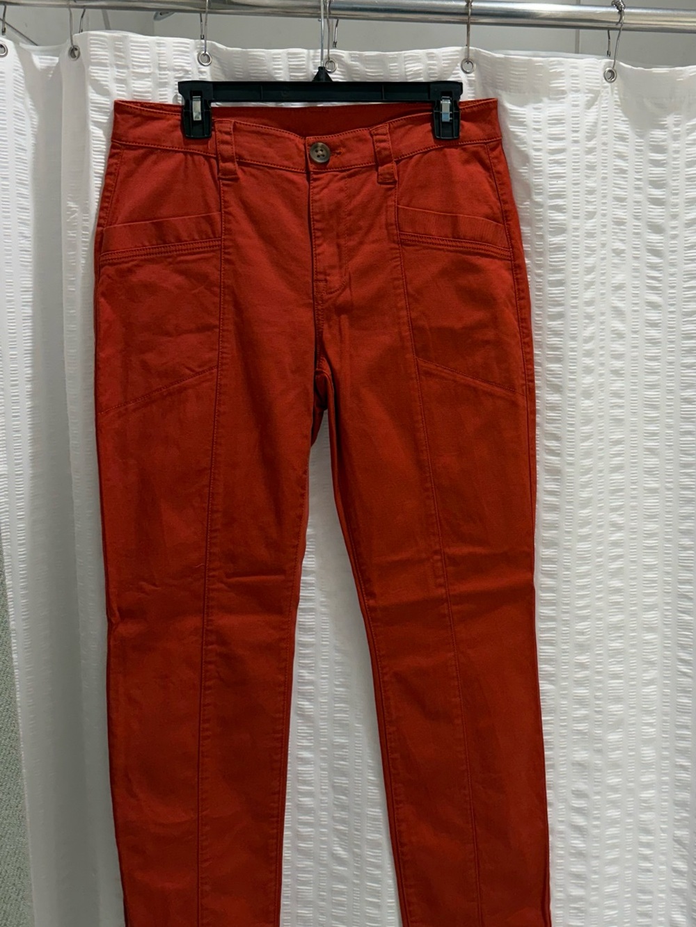 CAbi Rust Red Slim Utility Pants